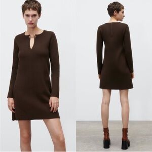 ZARA KNIT LONG SLEEVE DRESS